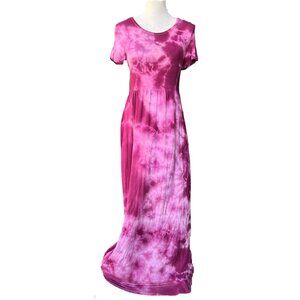 🆕 Tie-Dye Soft Stretch Maxi Dress for Tall Women | Hidden Pockets | Micromodal